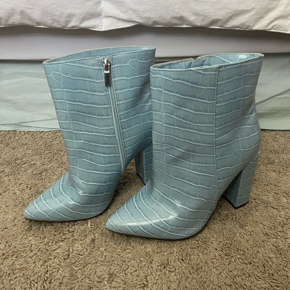 Crocodile ankle boots